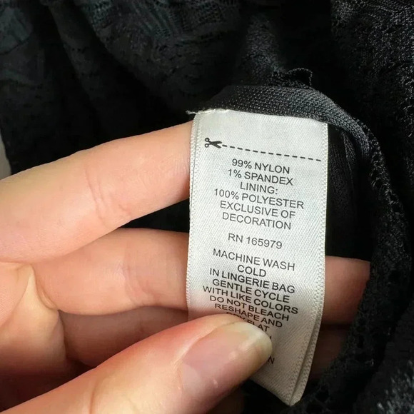 NWT Cupio black lace short sleeve blouse size 3X I38 - Picture 3 of 8